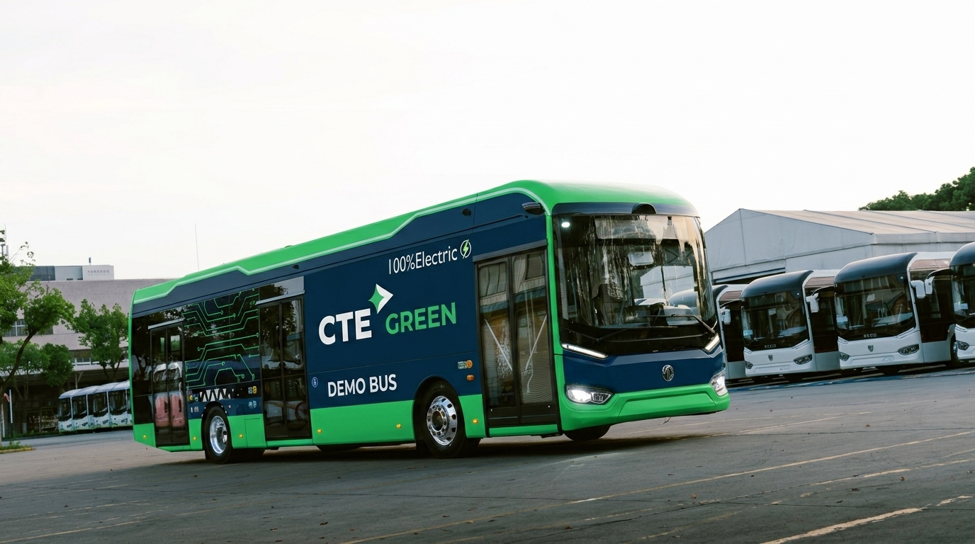 MG iEV12 Demo Bus CTE Green